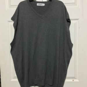 LaVane Men's Vest Sweater cotton Gray big/tall  4X